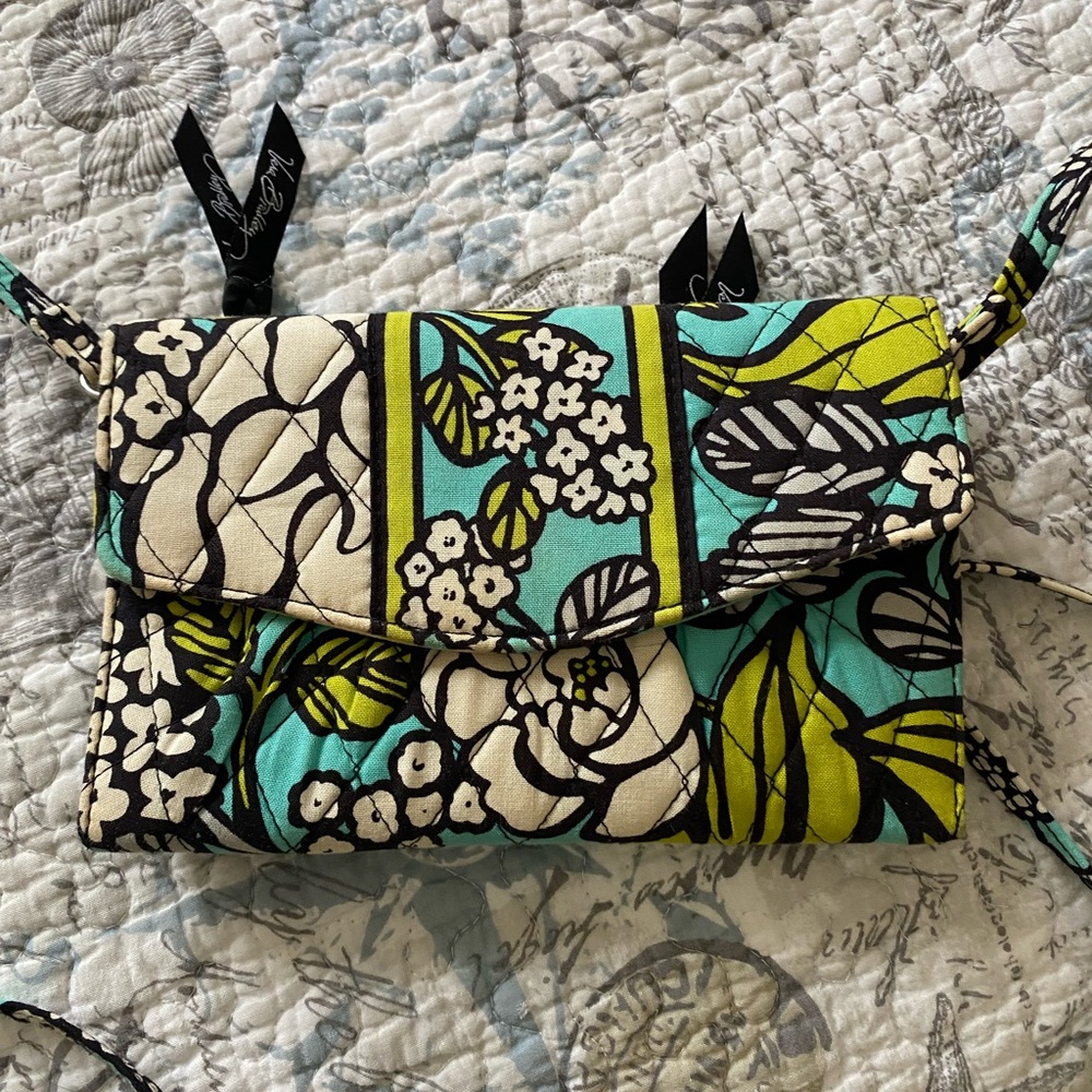 Vera Bradley Island Blooms cross-body wallet
